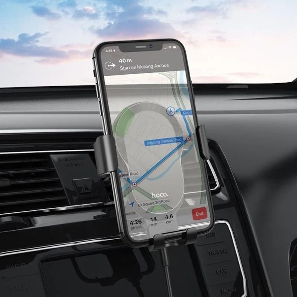 Hoco CA105 - wireless charging in-car phone holder - Image 3