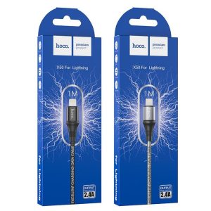 Hoco X50 USB to Lightning Charging Data Cable, 1m, current up to 2.4A